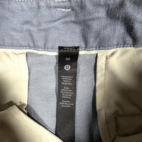 Lululemon Shorts Mens 30 Blue 10" Commission Classic Fit Casual Preppy Golf Logo - Picture 9 of 11